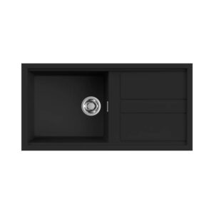 Νεροχύτης κουζίνας BEST 480 Black 86 ELLECI 100x51cm