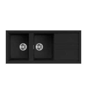 Νεροχύτης κουζίνας BEST 500 Black 86 ELLECI 116x51cm