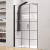 Καμπίνα από τοίχο σε τοίχο με frame κρύσταλλο NERO 5 PORTA Black KARAG 114x200cm (40cm σταθερό)