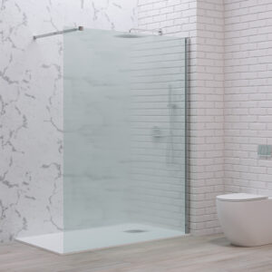 Σταθερό διαχωριστικό ντουζιέρας με flute κρύσταλλο WALKIN 1 Cromo KARAG 80x200cm