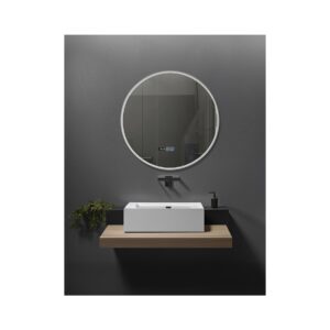 MIRROR LED WITH ALUM.FRAME 70Φ BRUSHED NICKEL [VISTA-03]