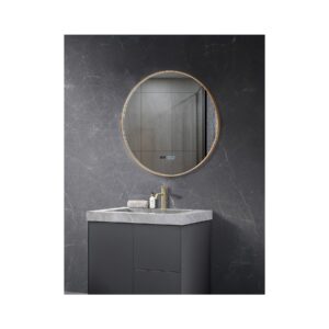 MIRROR LED WITH ALUM.FRAME 90Φ GOLD [VISTA-01]