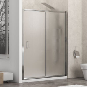 Καμπίνα από τοίχο σε τοίχο με fabric κρύσταλλο NEW FLORA 500 Cromo KARAG 150x180cm