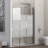 Καμπίνα από τοίχο σε τοίχο με σεριγραφάτο κρύσταλλο PENTA 300 Cromo KARAG 150x180cm
