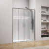 Καμπίνα από τοίχο σε τοίχο με διάφανο κρύσταλλο EFE 600 Silver KARAG 160x190cm