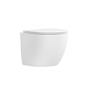 Λεκάνη αναρτώμενη rimless με κάλυμμα MILOS LT 046E White Glossy KARAG