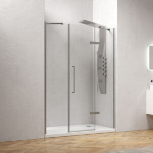 Καμπίνα από τοίχο σε τοίχο με διάφανο κρύσταλλο TINOS 600 Cromo KARAG 170x200cm (σταθερό 26cm)