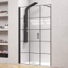 Καμπίνα από τοίχο σε τοίχο με frame κρύσταλλο NERO 5 PORTA Black KARAG 124x200cm (40cm σταθερό)