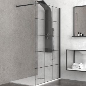 Σταθερό κρύσταλλο frame FREE Black KARAG 80x200cm