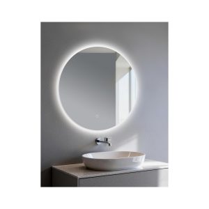FRAMELESS ROUND MIRROR WITH WHITE LED LIGHT Φ80[SIMPLIS-02]