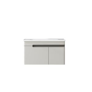Βάση PVC με δύο πόρτες και νιπτήρα Light Grey NESSE 80 KARAG 80x47x50cm