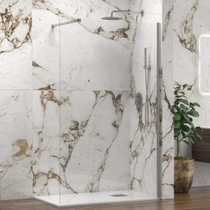 Σταθερή Walk-In Καμπίνα με Διάφανο Κρύσταλλο Nano 8mm Cromo KARAG 80x180cm (Σταθερή Αντηρίδα)