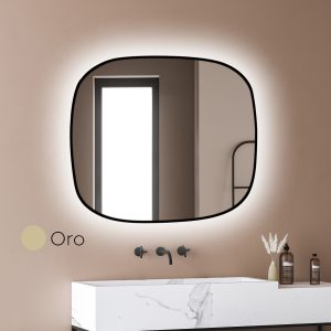 Καθρέπτης LED SHARON Oro 30780CI 60x70cm αναστρέψιμος με τυπωμένο πλαίσιο KARAG